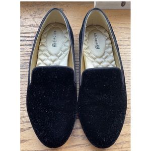 Black Velvet Birdies Slippers